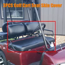 Golf Cart Leather Seat Cover Black For Yamaha G-11 G-22 Front Seat & Backrest