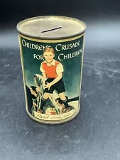 Childrens Crusade For Children Norman Rockwell Donation Can 1940 Vintage