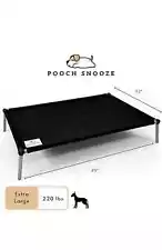 Poochsnooze Elevated Dog Bed Size XL Black Up to 220 lbs pounds 33" x 49" NEW