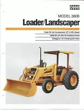 Original Case Model 380B Loader Landscaper Sales Brochure Form Number UD16486