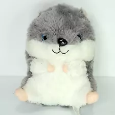 Nanco Hamster Plush Gray and White Stuffed Animal Soft Chubby 10"