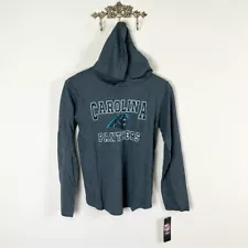 NEW NFL Carolina Panthers Gray Lightweight Hoodie Sweatshirt Size Medium 10/12