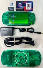 Sony PSP3000 Console + Charger/New Battery/Region Free/6.60 ARK 4/ Clear Green !