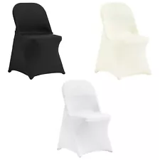 VEVOR 30/50/100PCS White Stretch Folding Chair Covers for Wedding Party Dining