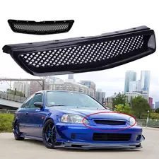 Fit 1999 2000 Honda Civic Front Bumper Upper Grill JDM Style Black Mesh Grille (For: 2000 Honda Civic Si)