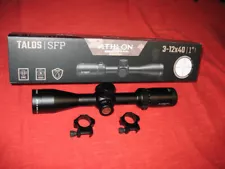 Athlon Optics Talos 3-12×40 Side Focus SFP 1 inch Mil-Dot Reticle Rifle Scope