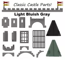 Bluish Light Gray - Castle Window Walls Corner Panels Arches Turret Pieces