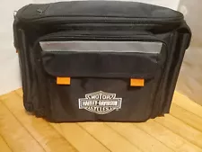 Harley Davidson insulated cooler/picnic set service for 2- 16x12"Black/orange