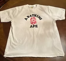 Bape ABC Camo College Tee 3XL White/Pink A Bathing Ape PLEASE READ BELOW ⬇️