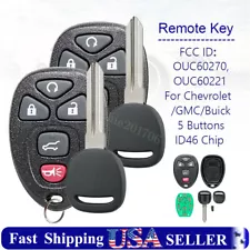 2 Replacement For 2009 2010 2011 2012 2013 2014 2015 Chevy Traverse Key + Fob