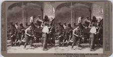 WW1 Military Stereoview Card Field Kitchen Canteen View to Feed Troops c. 1915