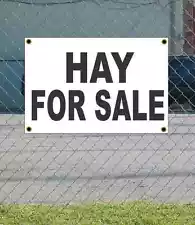 2x3 HAY FOR SALE Black & White Banner Sign NEW Discount Size & Price FREE SHIP