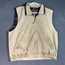 Tuff Hedeman Bull Rider Cripple Creek Canvas Full Zip Vest Biker Western Size L