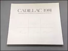 1981 Cadillac Car Sales Brochure Catalog - Fleetwood DeVille Eldorado Seville