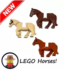 *NEW* Genuine LEGO Horses - You Pick'em! - Tan Brown Dark Orange