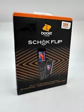 New/Sealed Boost Mobile Schok Flip 3.2", 4G LTE, 8GB, Prepaid Flip Phone, Black