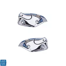 67-69 Camaro Firebird Trans Am Convertible LH & RH Chrome Sunvisor Brackets—Pair