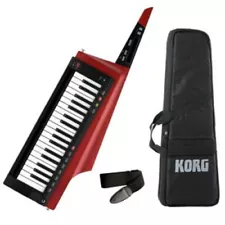 Korg RK-100S 2 RD 37 Keys Translucent RED Keytar Synthesizer Shoulder Keyboard