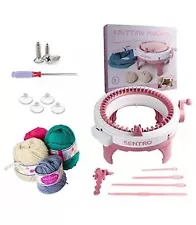 SENTRO Knitting Machine, 48 Needles Smart Weaving Loom Round Spinning Crochet...