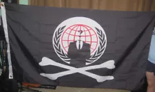 Anon Anonymous Pirate Crossbones Flag 5'x3' Nov 5th special Internet Hacker