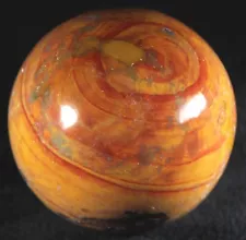 Madagascar Natural Petrified Wood Fossil Sphere Chestnut Jasper 3.5" / 1.1kg