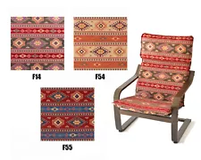 Ikea poang chair cushion pad cover slipcover kilim bohemian turkish moroccan