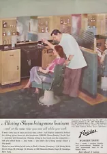 1948 Paidar Barber/Beauty Shop Equipment - Hair Cut Booth Chair - Print Ad Photo