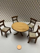 Dollhouse Table And 4 Chairs 1:12 Scale