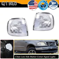 2X Clear Corner Lights Fits 1997-2003 Ford F150 Expedition Heritage Signal Lamps (For: 2001 F-150)