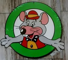 Chuck E Cheese's Sign - 16" Round Metal