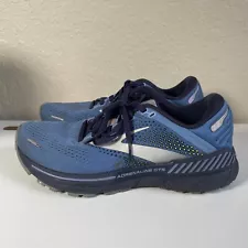 Brooks Adrenaline GTS 22 Womens 8 B Shoes Blue Running Walking (No Insoles)