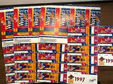 1997 LA DODGERS WORLD SERIES TICKETS 4 SHEETS/UNCUT Ghost Tickets