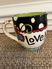 SALE Laura Kirkland Designs For Glory Haus LOVE NEVER FAILS Hand Painted Mug