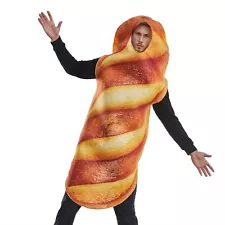 Men's Halloween Mardi Gras Food Costume Bread Party Cosplay Funny Dress Outfit