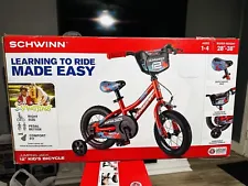Schwinn Jumping Jack 12" Kids' Red Bike with Training Wheels