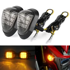 2X 9 LED Motorcycle Motorbike Flush Mount Turn Signal Indicators Amber Light Set (For: 2014 Honda CTX700)