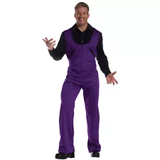 Mens 70’s Purple Vintage Jumpsuit Disco Costume size Medium