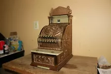 Antique Ornate c.1910 Brass 313 Candy Store $1 National Cash Register VERY NICE