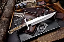 CFK Handmade AUS 8 Custom CIVIL WAR REPLICA BOWIE Fighter Hunting Camping Knife