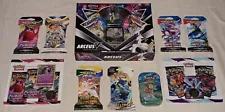 Cosmic Eclipse w/ Evolving Skies Sleeved Packs + Pokemon ArceusV Figure Box Lot