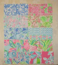 Lilly Pulitzer Preppy Assorted Prints Fabric Quilt Squares Lot 5x5 20pc 10 Pairs