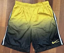 Nike Lacrosse DriFit Mesh Shorts Yellow Black Gradient size Mens Medium FREESHIP