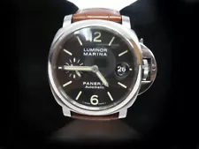 40mm Panerai Pam00048 Luminor Marina SS Strap Wristwatch No Cert