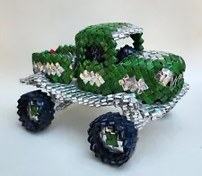 Green Prison Art Truck Made Of Wrappers