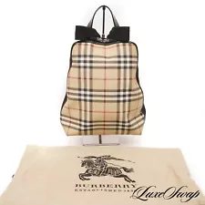 Burberry Nova Check Coated Canvas Backpack Women Small AUTHENTIC