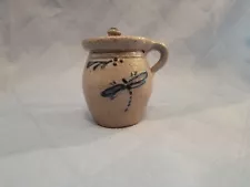 Miniature Rowe Pottery Pitcher With Lid