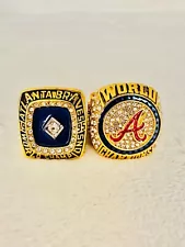 2 PCS Atlanta Braves World Series Champion Ring Set, ðºð¸ SHIP 1995/2021