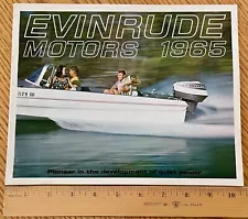 1965 65 Evinrude Outboard Boat Motors 3-90hp Dealer Sales Brochure Catalog