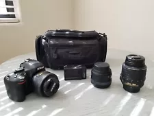 Nikon DSLR 5100 3 Lenses, Samsonite Bag and charger - 35mm, 50mm, and 18-55mm