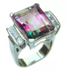 Brazilian Tourmaline .925 Sterling Silver Perfectly handcrafted Ring size: 6